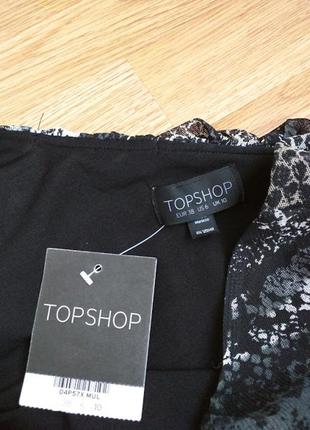 Платье на одно плечо,верх с драпировкой в змеиный принт topshop 10(38)3 фото