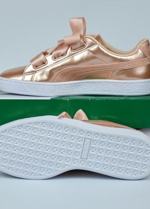 Puma basket heart lunar lux rose gold кроссовки пума кожа оригинал3 фото