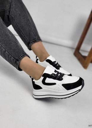 Бело-черные кроссовки8 фото