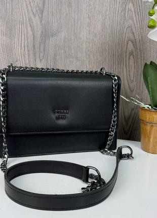 Стильная женская мини сумочка клатч черная, сумка на плечо классическая1 фото
