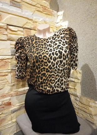 Леопардова блуза1 фото