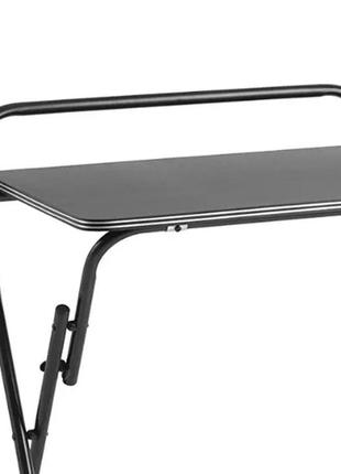 Складной стол для ноутбука черный, небольшой раскладной столик для ноута3 фото