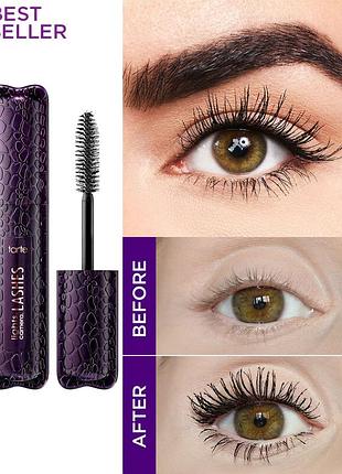 Повнорозмірна ідеальна туш для вій tarte lights camera lashes 4-in-1 mascara - 7 мл в упаковці2 фото