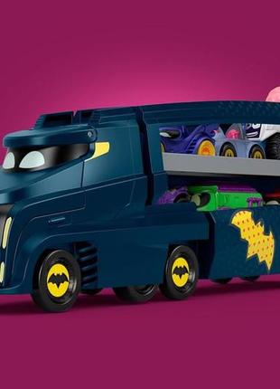 Бетмобіль трейлер, fisher-price dc batwheels toy hauler and car, bat-big rig4 фото