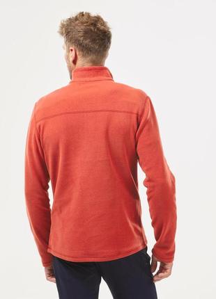 Флисовая мужская кофта mh100 для туризма оранжевая - 3xl.4 фото