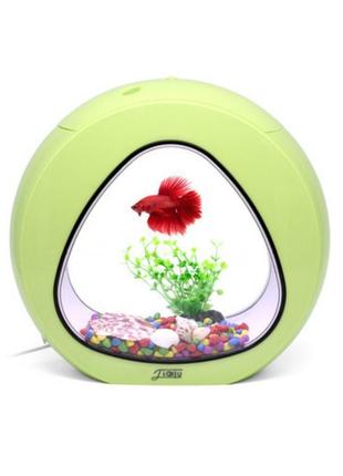 Імпортний настільний акваріум 3 в 1 sunsun aquarium led ya-01 green