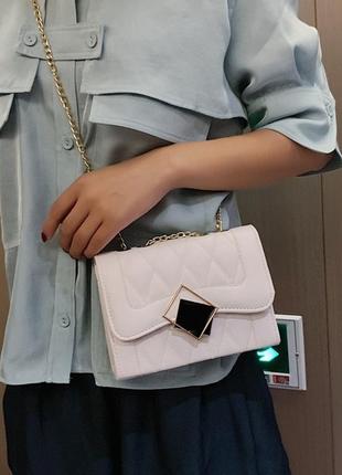 Женская мини сумочка клатч на цепочке, маленькая сумка через плечо3 фото