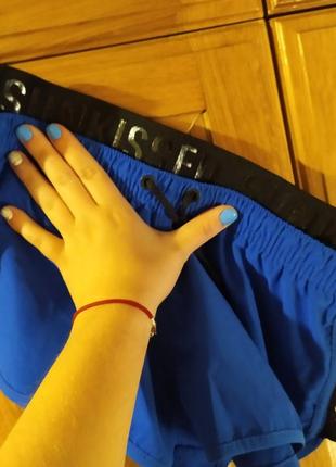Censored спортивные синие шорты подходят в спорт зал (размер 38-40)3 фото