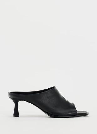 Кожаные мюли zara 3314/3103 фото