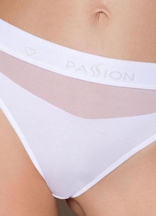 Трусики з прозорою вставкою passion ps006 panties m білий (so4236) feromon