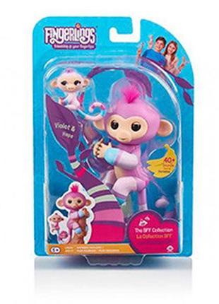 Wowwe fingerlings гламурна ручна мавпочка вайлет з міні-мавпочкою w3540/35431 фото