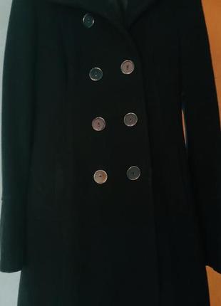 Пальто женское черное (весна-осень) идеальный состав ткани в отличном состоянии 46р. - 340 гр.2 фото