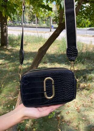 Жіноча міні сумочка клатч рептилія в стилі marc jacobs, маленька сумка на плече крокодила8 фото