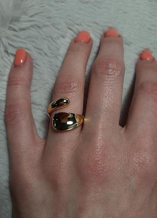 Кольцо серебро 925 проба цвет золото
