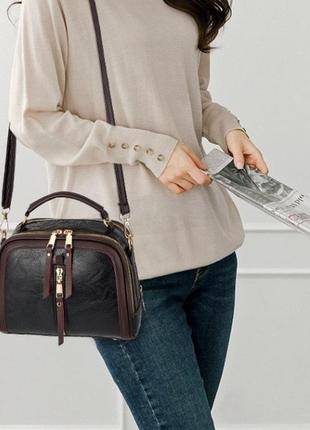 Стильна жіноча міні сумка через плече. маленька сумочка клатч екокожа модна і стильна6 фото