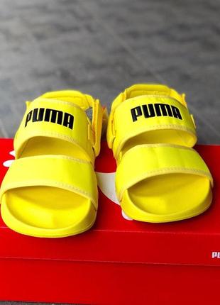 Puma x hyuna leadcat ylm lite sandal🆕 женские босоножки/сандали  🆕 желтые2 фото