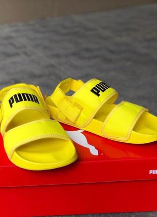 Puma x hyuna leadcat ylm lite sandal🆕 женские босоножки/сандали  🆕 желтые3 фото