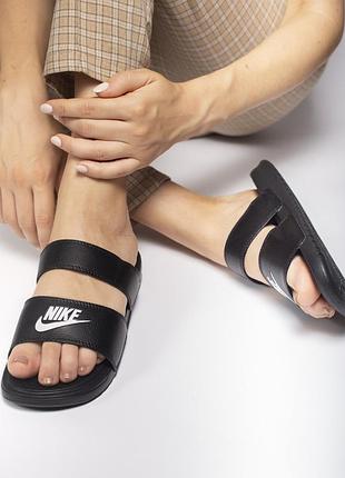 Кросівок nike benassi duo ultra black side тапочки