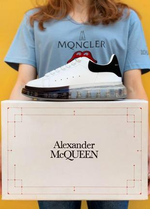 Alexander mcqueen iii oversized air crystal sole 🆕 жіночі кросівки маквин 🆕 чорний/білий7 фото