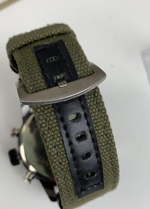 Армійський чоловічий наручний годинник на тканинному ремінці, міцний військовий годинник із підсвіткою секундоміром будильник10 фото