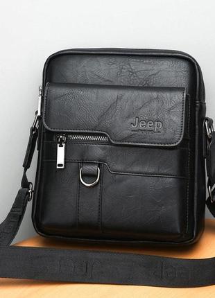Модна чоловіча сумка планшет jeep повсякденна, барсетка сумка-планшет для чоловіків еко шкіра1 фото