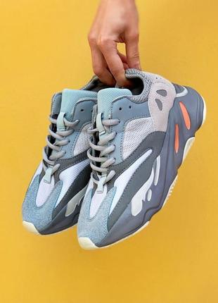 Adidas yeezy boost 700 "inertia"🆕 жіночі кросівки адідас 🆕 сірий/синій