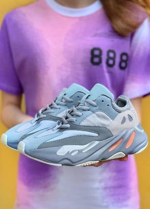 Adidas yeezy boost 700 "inertia"🆕 жіночі кросівки адідас 🆕 сірий/синій2 фото