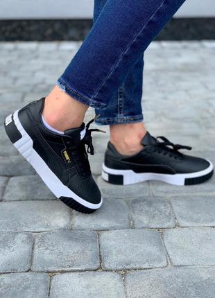 Puma cali 'black&white' 🆕 женские кроссовки пума 🆕 белый/черный