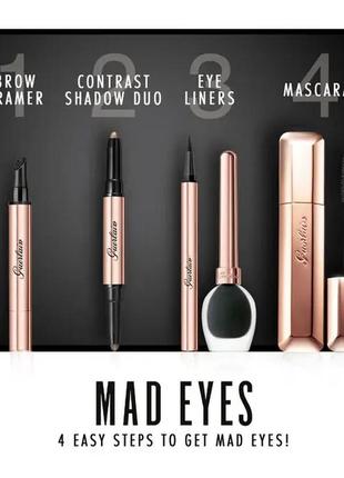 Подводка для глаз guerlain mad eyes intense liquid liner 01 - glossy black, тестер5 фото