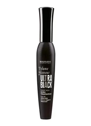 Туш для вій bourjois volume glamour ultra black 61 — ultra black (ультрачорний)