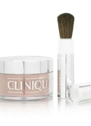 Пудра clinique blended face powder and brush 03 - light beige (светло-бежевый)4 фото