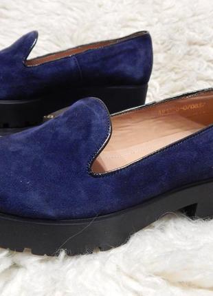 Синие итальянские туфли на платформе maria tucci (размер 37)1 фото