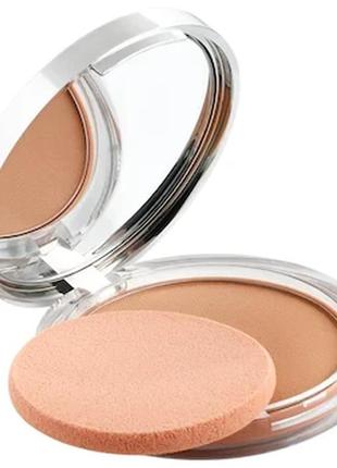 Пудра clinique stay-matte sheer pressed powder oil-free 04 - stay honey (темно-бежевый, медовый)5 фото