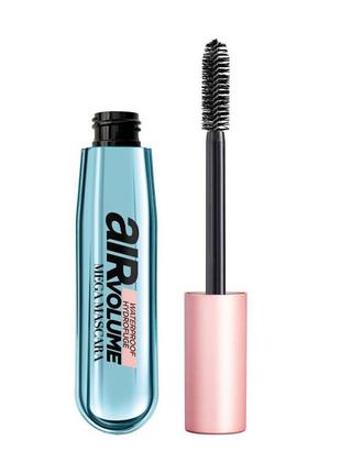 Водостойкая тушь для ресниц l'oreal air volume mega mascara easy waterproof black (черный)