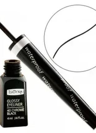 Подводка для глаз isadora glossy eyeliner 40 - chrome black