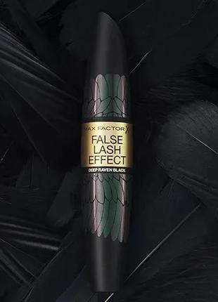 Туш з ефектом накладних вій max factor false lash effect deep raven black no 06 — deep raven black6 фото