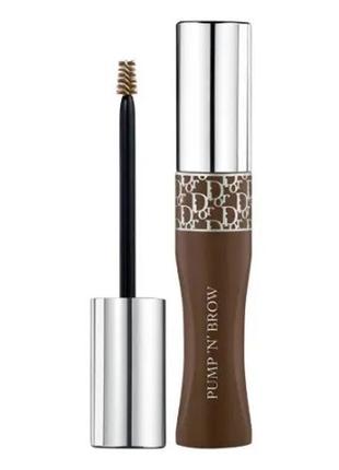 Тушь-помпа для бровей dior diorshow pump'n' brow 021 - chestnut, тестер