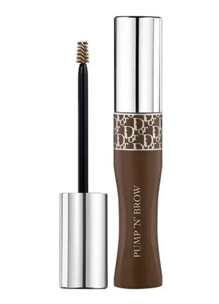 Тушь-помпа для бровей dior diorshow pump'n' brow 021 - chestnut, тестер3 фото