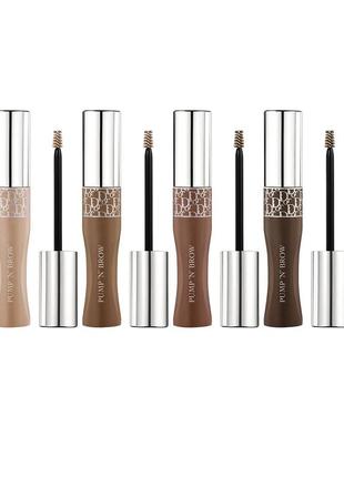 Тушь-помпа для бровей dior diorshow pump'n' brow 021 - chestnut, тестер4 фото