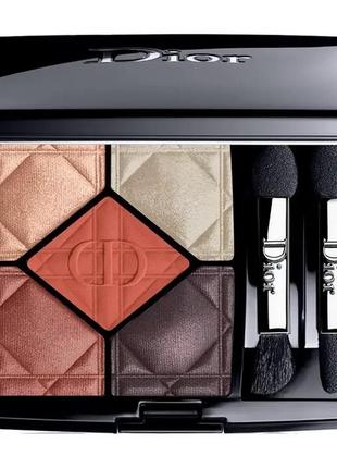 Палетка теней для век dior 5 couleurs couture eyeshadow palette 079 - black bow3 фото