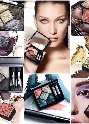 Палетка теней для век dior 5 couleurs couture eyeshadow palette 079 - black bow5 фото