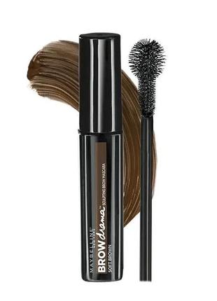 Гель-тушь для бровей maybelline brow drama 02 - medium brown (коричневый)4 фото