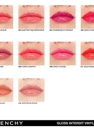 Блеск для губ givenchy gloss interdit vinyl 05 - rock n rose, без коробки9 фото