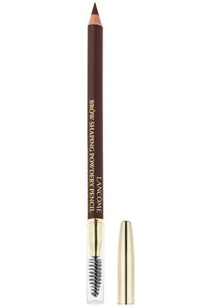 Олівець для брів lancome brow shaping powdery pencil 08 — dark brown