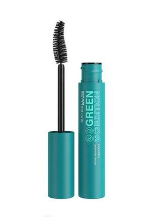 Тушь для ресниц maybelline new york green edition mega mousse mascara 002 - very black5 фото