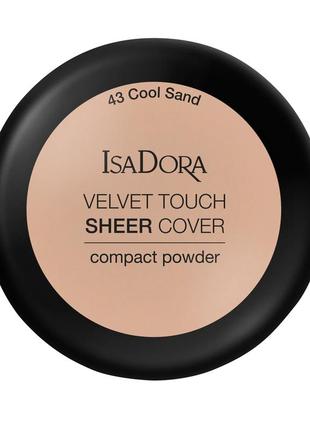 Пудра для обличчя isadora velvet touch sheer cover 43 — cool sand