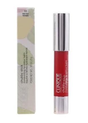 Помада-блиск для губ clinique chubby stick moisturizing lip colour balm 02 — whole lotte honey (медові губи)6 фото