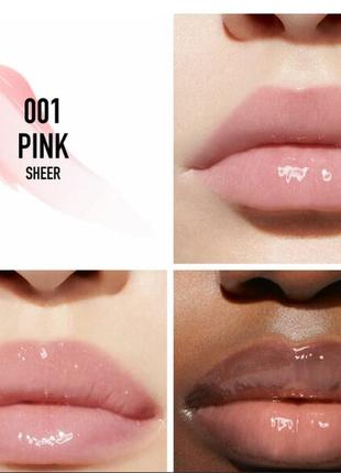 Блиск для губ dior addict lip maximizer 001- pink (рожевий)3 фото