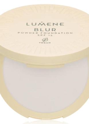 Крем-пудра для обличчя lumene blur longwear powder foundation spf15 0 — прозора
