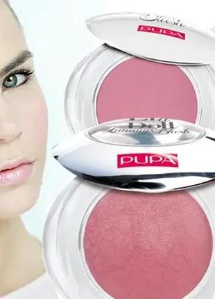 Румяна для лица pupa like a doll blush 104 - bright rose (насыщенно-розовый)8 фото